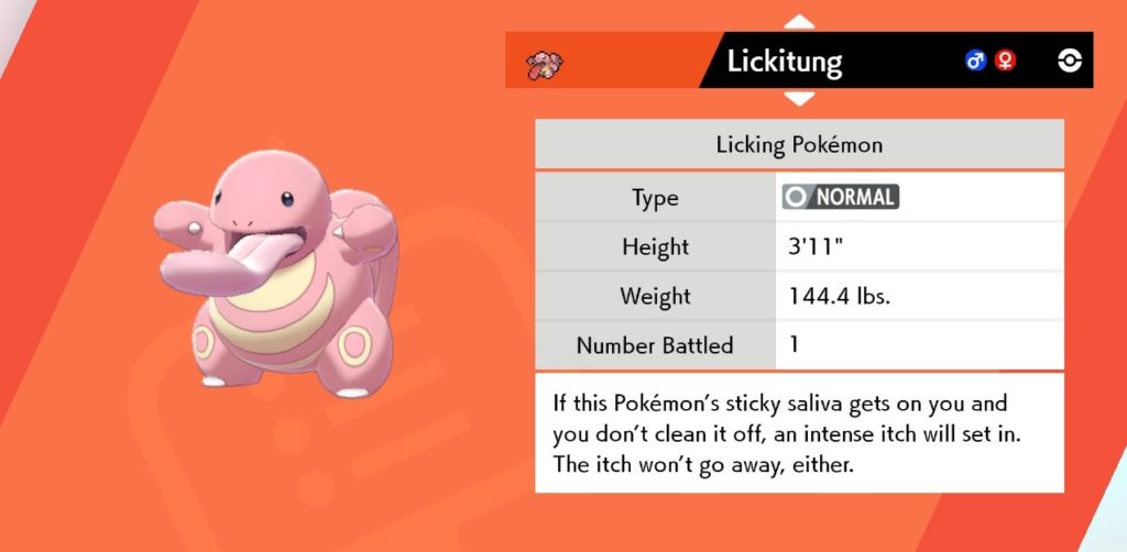  Pokémon Sword and Shield: របៀបវិវត្តន៍ Lickitung ទៅជាលេខ 055 Lickilicky