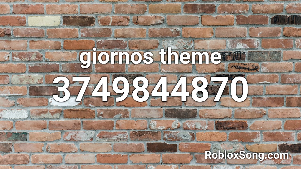  Κωδικός ταυτότητας Roblox του Giorno's Theme